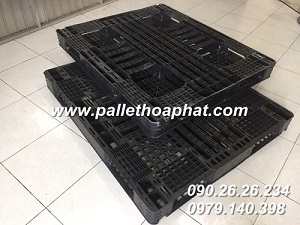 Pallet nhựa màu đen 1100x1300x120mm